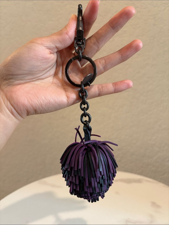 Bottega Veneta Accessories - Sold Bottega Veneta Purple Pom-Pom Bagcharm Keychain Accessory